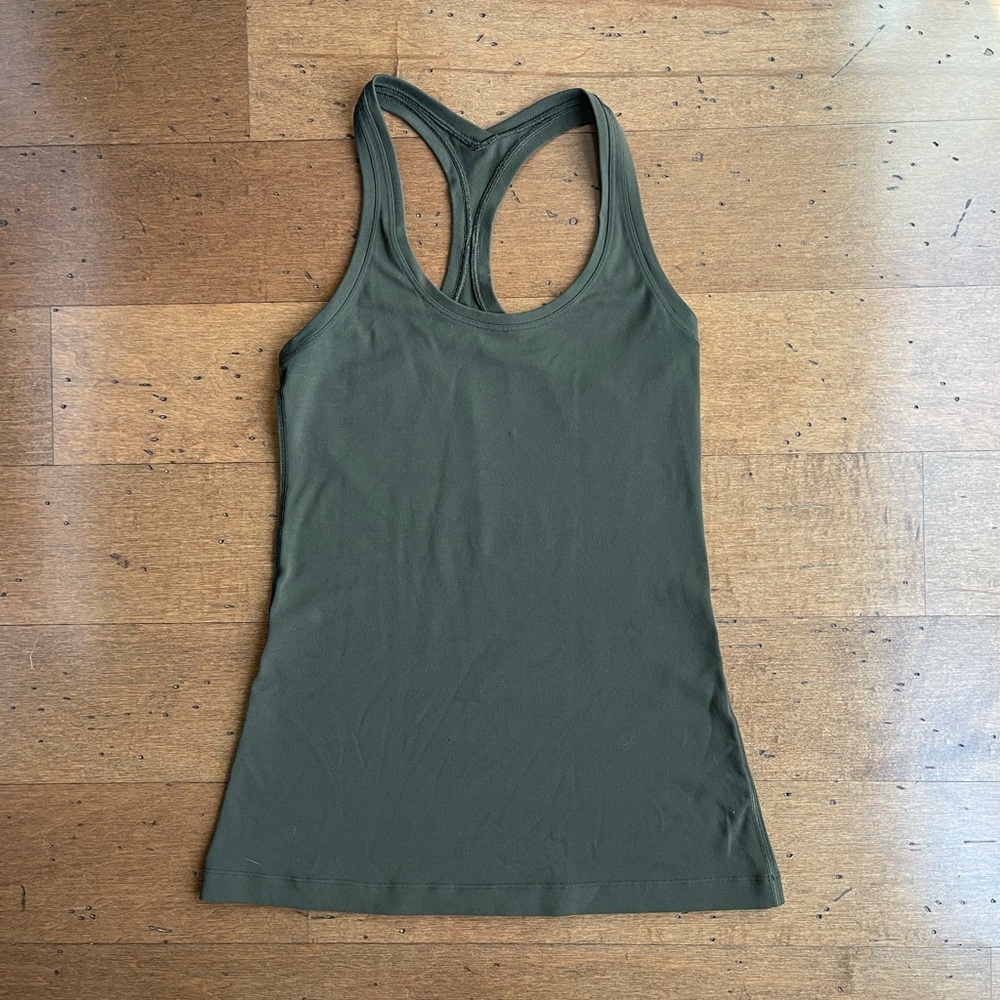 Lululemon Cool Racerback Tank II Army Green